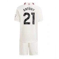 Koszulka piłkarska Manchester United Antony #21 Strój Trzeci dla dzieci 2023-24 tanio Krótki Rękaw (+ Krótkie spodenki)